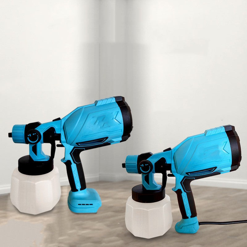 Electric high-power paint coating spray gun with kettle reservoir