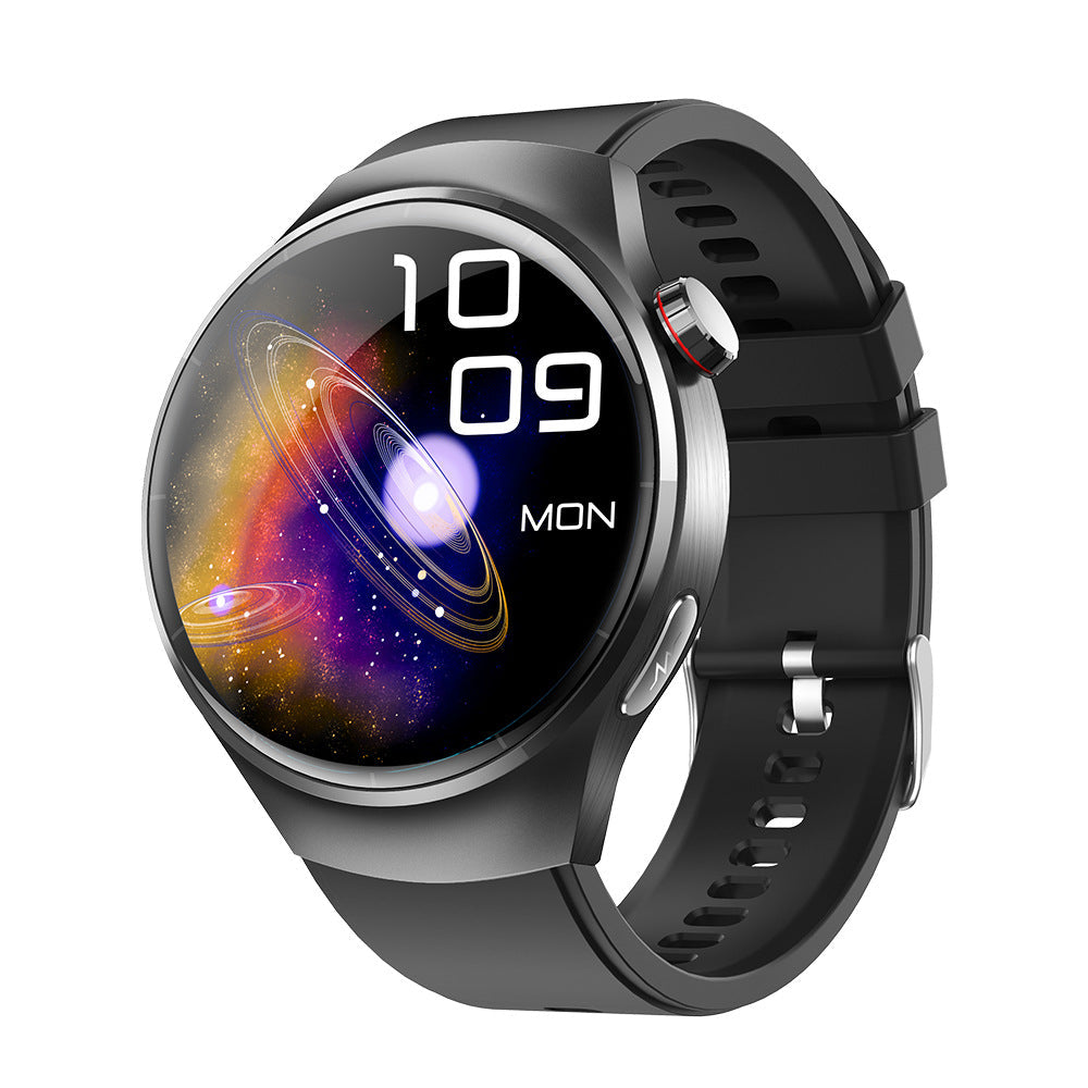 New F600 smart blood glucose watch on display, featuring a digital screen and wearable wristband