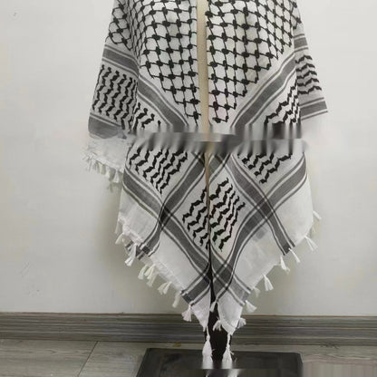 Palestinian cross-border men's jacquard scarf with traditional woven pattern