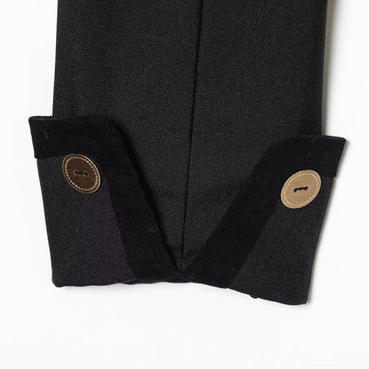 Golden-buttoned Cropped Jacket