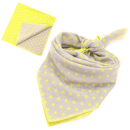 Plaid double-sided cotton pet scarf by My Store, featuring a reversible checkered pattern