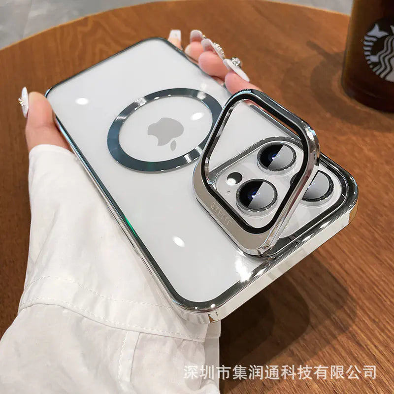 Magnetic Hard Case with Stand for iPhone 15 Pro Max