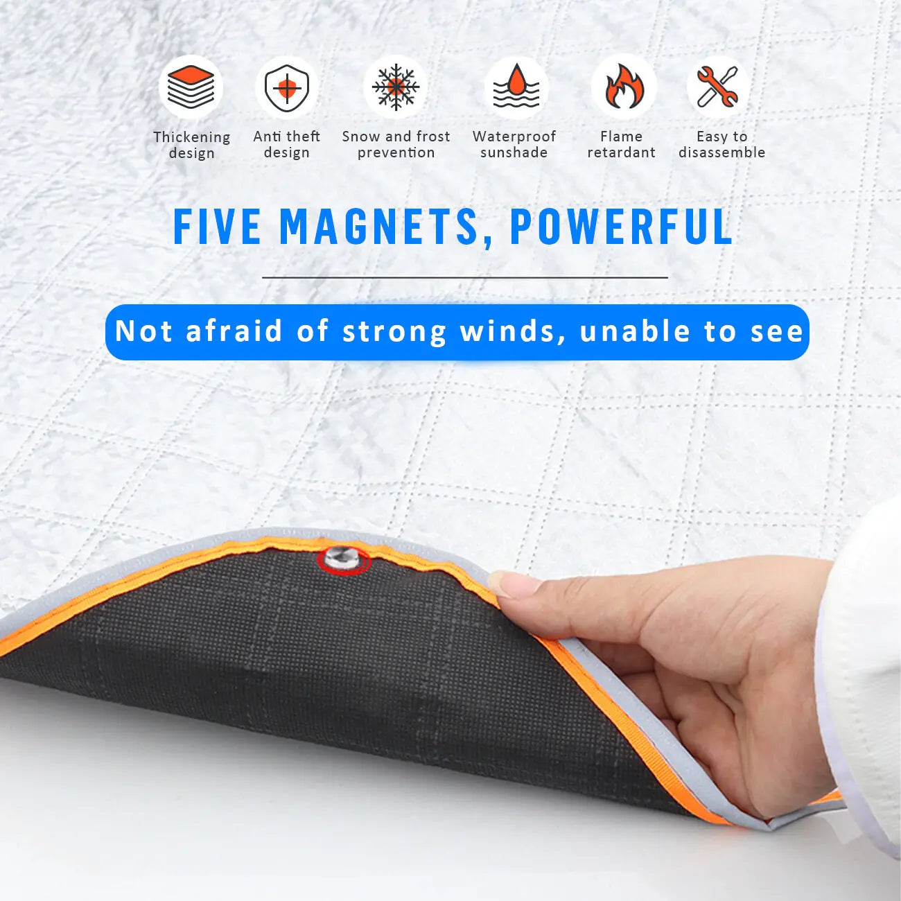 Car Windshield Magnetic Cover with 5 Magnets