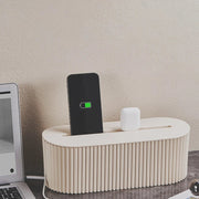 Cable Tidy Box Cable Management Box Large Capacity Desktop Cord Organizer with Lid Cable Organizer Box for Hiding Messy Cables - BACKUPMYFILESNOW.COM®