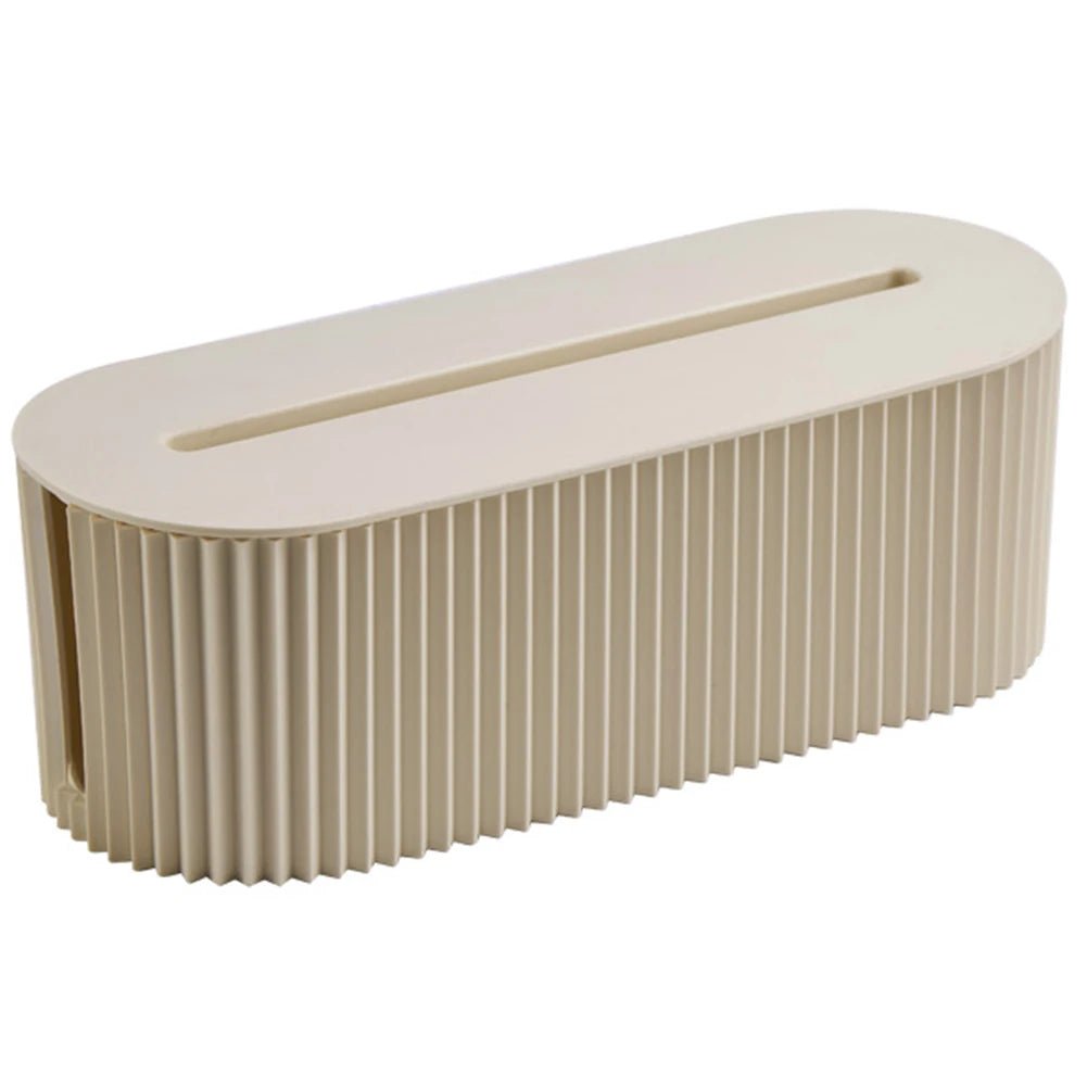 Cable Tidy Box Cable Management Box Large Capacity Desktop Cord Organizer with Lid Cable Organizer Box for Hiding Messy Cables - BACKUPMYFILESNOW.COM®