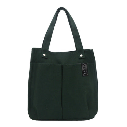 Plain-colored tote bag student lunch box by My Store, simple reusable carry bag for school meals