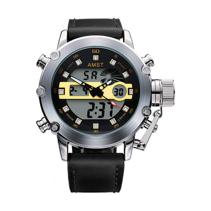 Men's multi-functional casual sports waterproof electronic watch with digital display and durable wristband