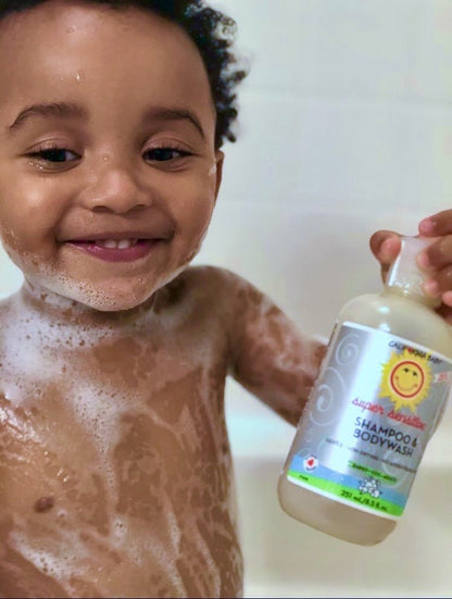 California Baby No Fragrance Super Sensitive Shampoo and Bodywash in 8.5oz bottle, gentle for sensitive skin.