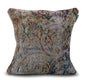 Canvello Handmade Kerman Rug antique throw pillow, 18x18 inches, with intricate traditional Persian-inspired design and rich colors.