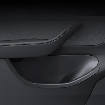 Tesla Model Y Juniper door pocket liners, 4-piece storage box set by Tesery, designed for car door side storage.