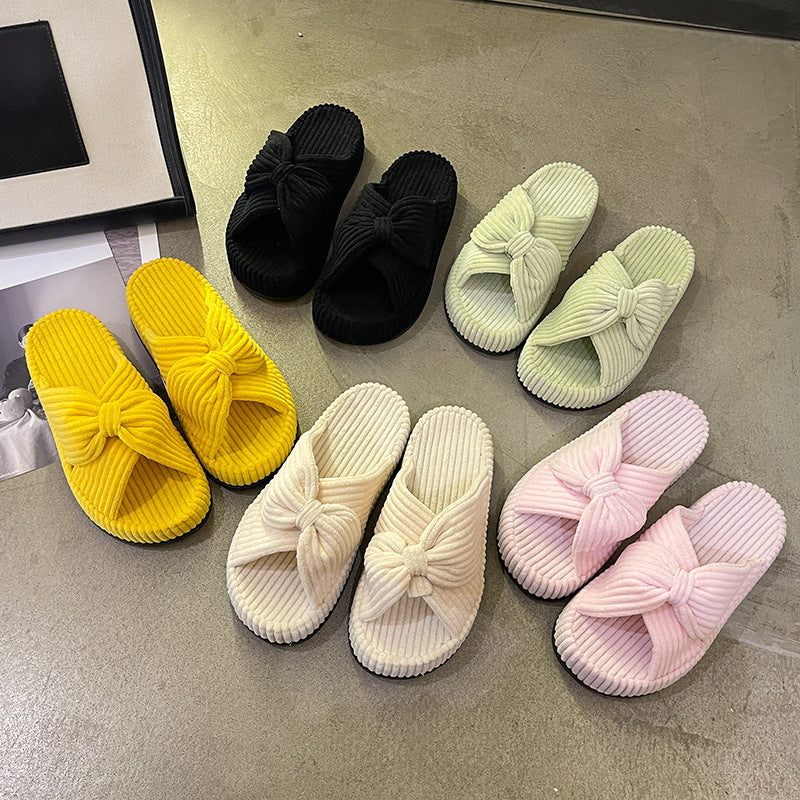 Women's cross-strap flat slide sandals from My Store in a simple slip-on design