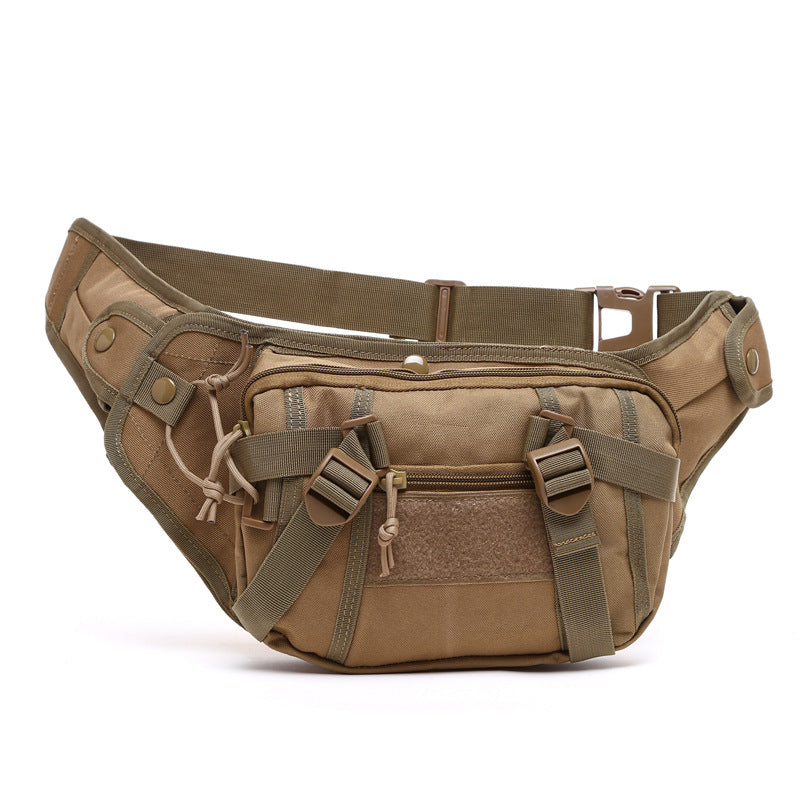Waterproof Oxford cloth multi-functional outdoor waist bag in black