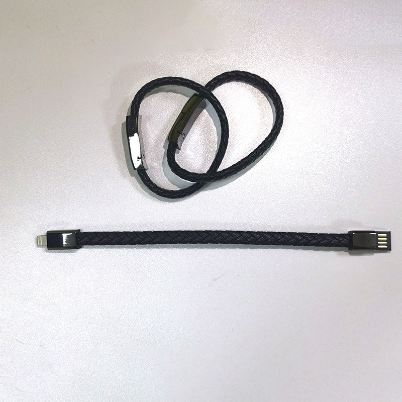 Bracelet-style USB charging cable and data cord for iPhone 14 and 13, with USB-C connector