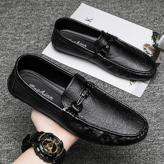 Men's stylish casual slip-on leather shoes in a classic design