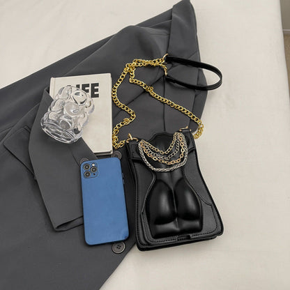 Personalized western style small square shoulder bag in a compact design