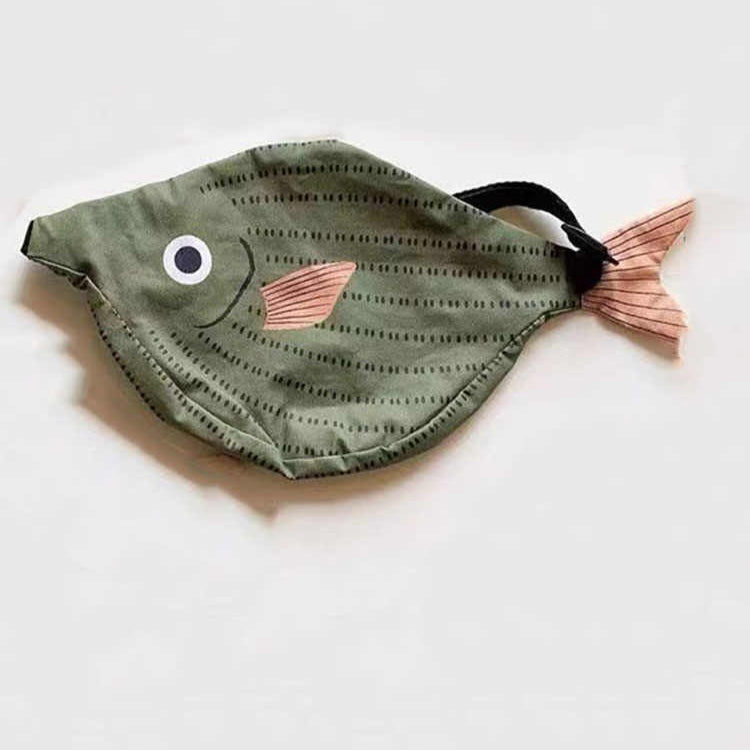 Children's parent-child green fish-style crossbody bag by My Store