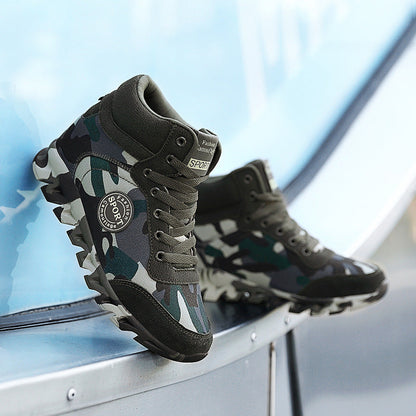 Women's casual camouflage increased sneakers by My Store, side view