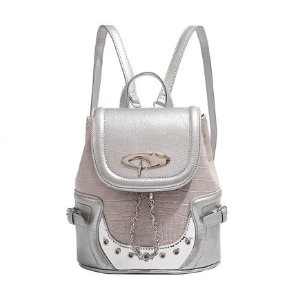 Maiden-Art commuter chain backpack for women with a stylish design, featuring a chain strap and spacious interior.