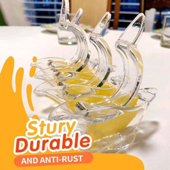 Transparent acrylic bird-shaped manual lemon juicer and lemon slice squeezer kitchen tool