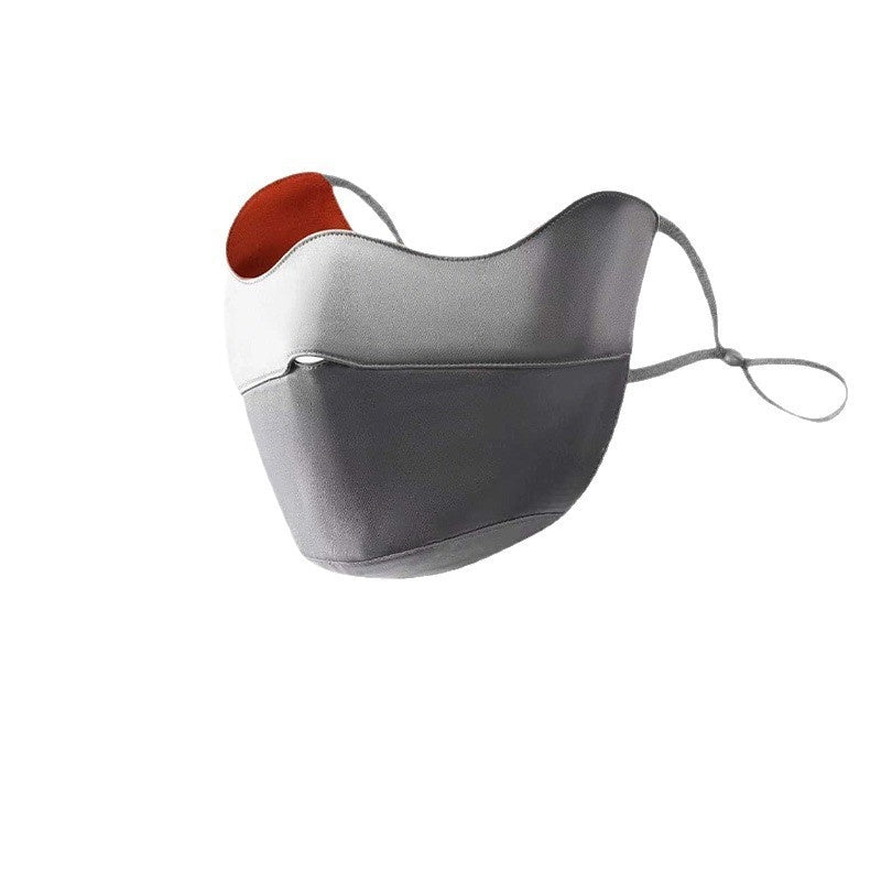 Silk sun-protective UV-blocking breathable face mask in a lightweight fabric