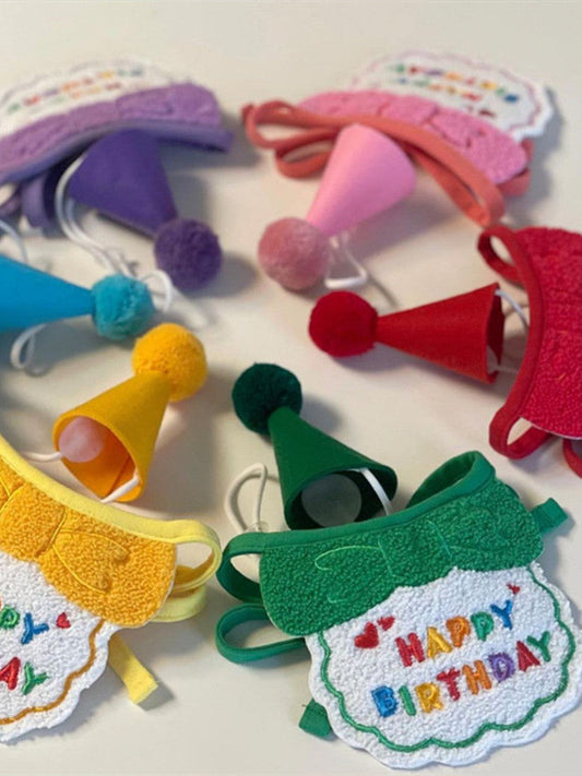 Pet dog fashion special decoration bib hat in a cute decorative design