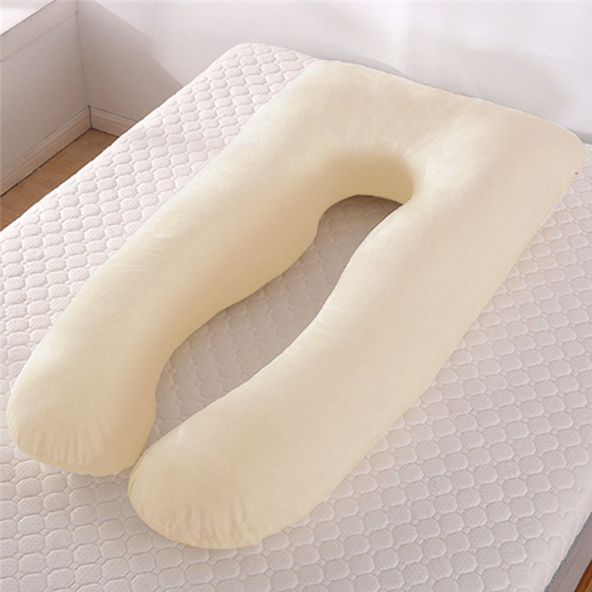 U-shaped pregnancy support pillow for pregnant women with breathable ice silk cover