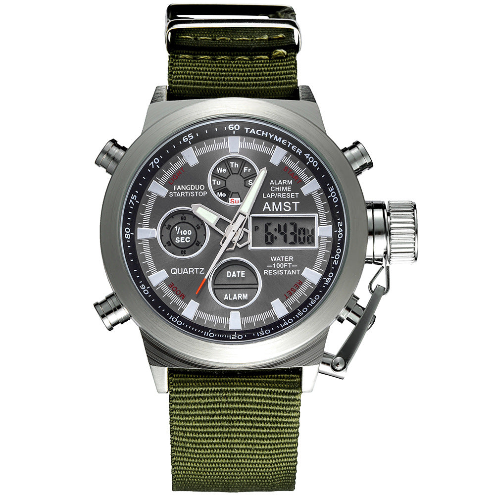 Retro minimalist stylish business casual sports men's electronic watch