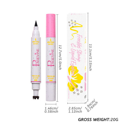 Double-headed fleck removal pen liquid eyeliner for women in a compact cosmetic design