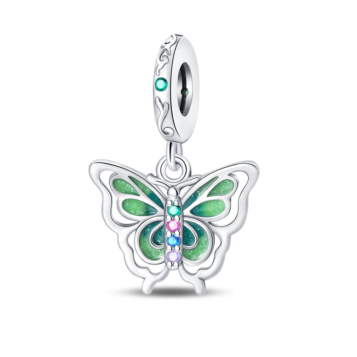 Delicate Butterfly Series beaded pendant bracelet in a delicate accessory design