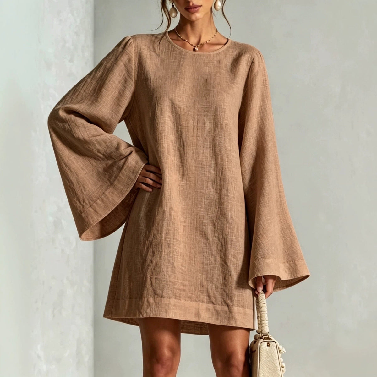 Stylish casual round-neck elegant dress for women by My Store