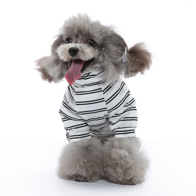 Striped summer dog pajamas, thin lightweight home clothes for dogs, My Store