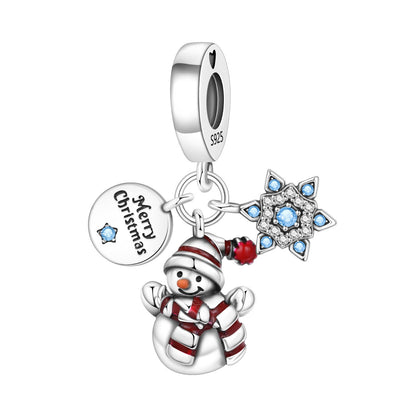 Christmas-themed DIY beaded bracelet kit with colorful holiday beads and jewelry-making accessories