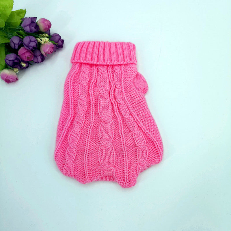 Milk sweater teddy dog clothes in soft knit fabric for small pets