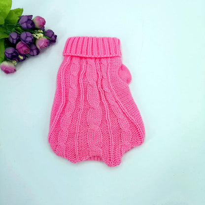 Milk sweater teddy dog clothes in soft knit fabric for small pets