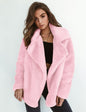 Chic Plush-Collar Winter Coat