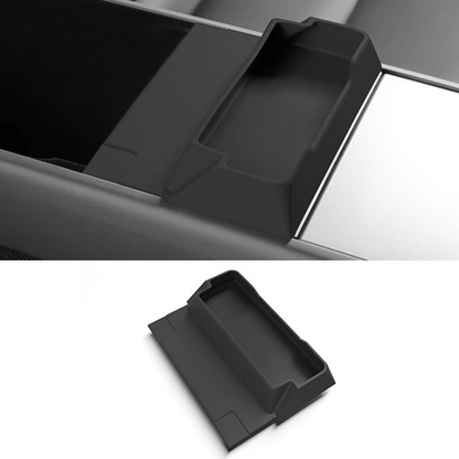 Tesla Model Y and Model 3 Highland center console glasses tray by Tesery, a sleek storage box for organizing small items.