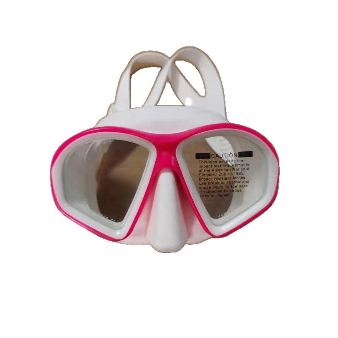 Diving mask swimming goggles with clear lenses and adjustable strap
