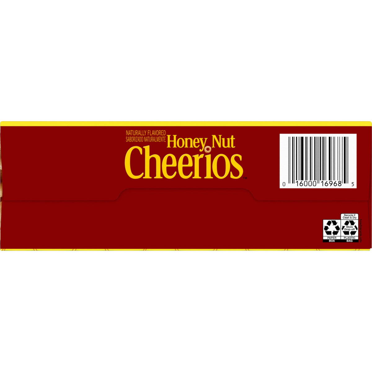BackUpMyFilesNow® Honey Nut Cheerios breakfast cereal in family size box, heart-healthy gluten-free oats and honey nut flakes.