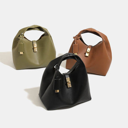 Fashionable handheld shopping basket crossbody bag in a woven design with a shoulder strap