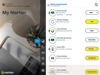 Norton 360 Deluxe antivirus software license by Changsha Zhenpian Technology, 5-piece, 1-year email bind, online delivery, Europe.