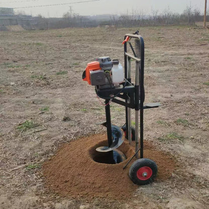 Well digging machine ground hole earth auger drill from Changsha Zhenpian Technology Co., Ltd., used for digging pits and holes.