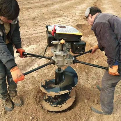 Well digging machine and earth auger drill from Changsha Zhenpian Technology for digging ground holes and soil drilling.