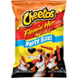 Cheetos Crunchy Cheese Flavored Snacks Flamin Hot party size 15 oz bag, showing crispy, spicy cheese-flavored snack pieces.