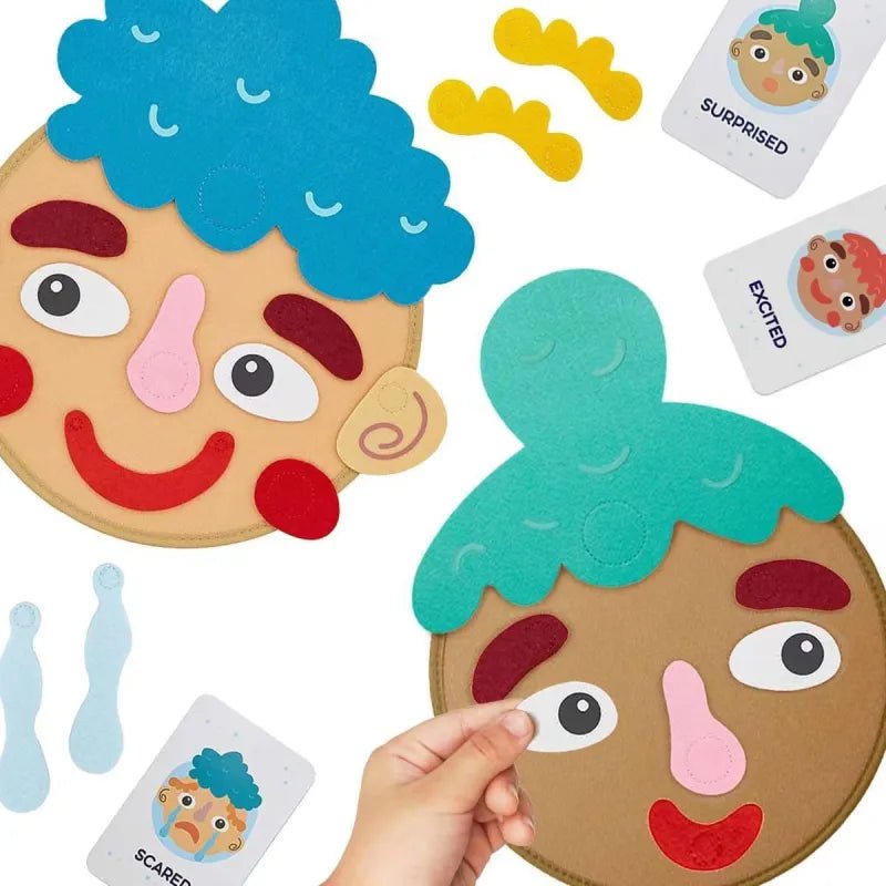 Children's Felt Learning Board Emoticons - BACKUPMYFILESNOW