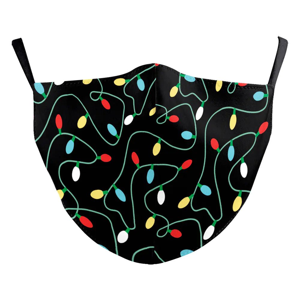 Christmas Green Fur Printed Face Mask - BACKUPMYFILESNOW