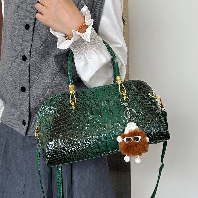 Classic Women Handbag Black Crocodile Leather Shoulder Crossbody Bag For Women 2025 Luxury Women's Bag Designer Fashion Hand Bag - BACKUPMYFILESNOW