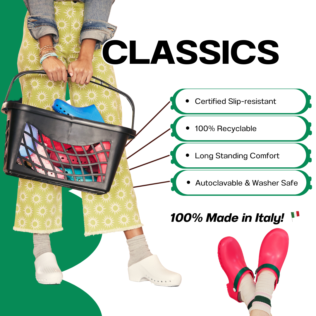 Calzuro Classic Maroon clogs without holes, featuring a slip-resistant sole and durable medical-grade material for healthcare workers.