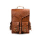 Vintage leather backpack rucksack by Classy Leather Bags, showing a stylish brown leather backpack with adjustable straps and classic design.