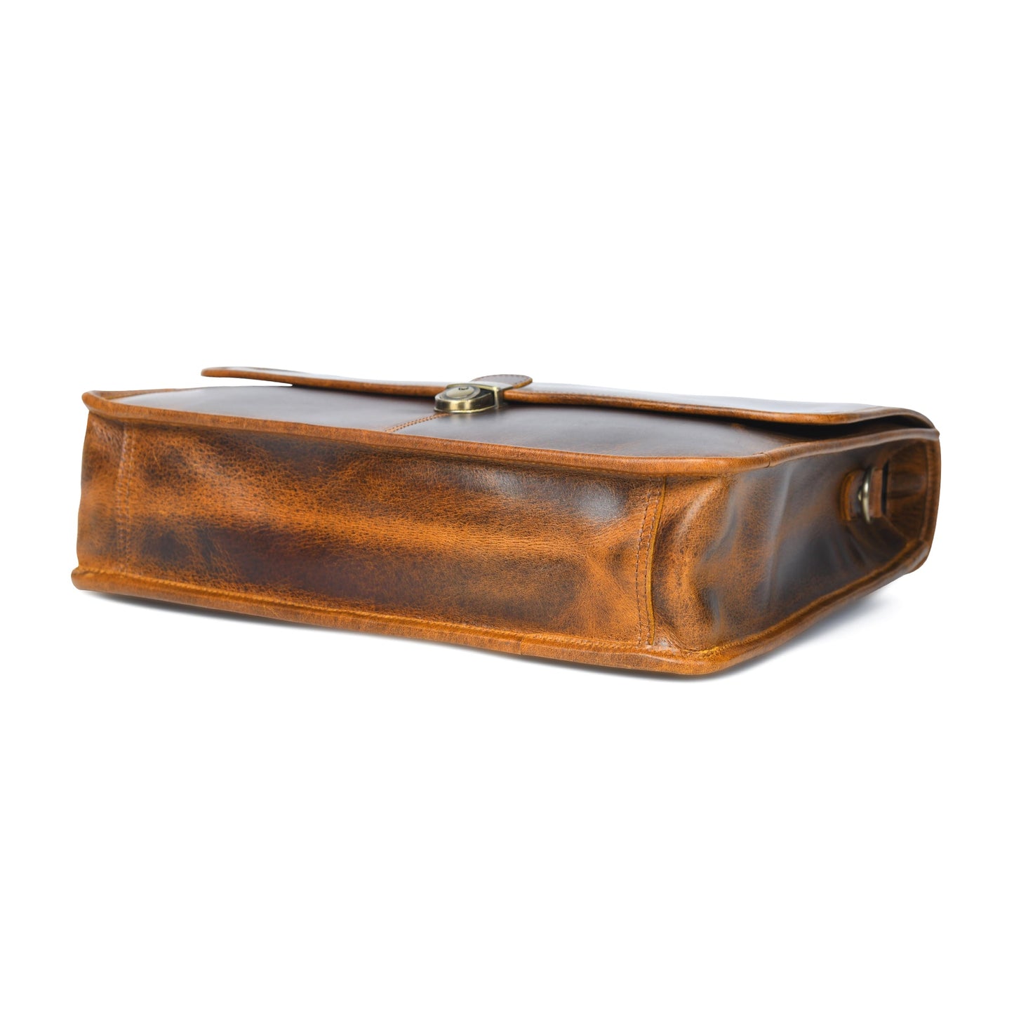 Buffalo leather executive briefcase from Classy Leather Bags featuring a sleek, professional design with sturdy handles and a secure closure.