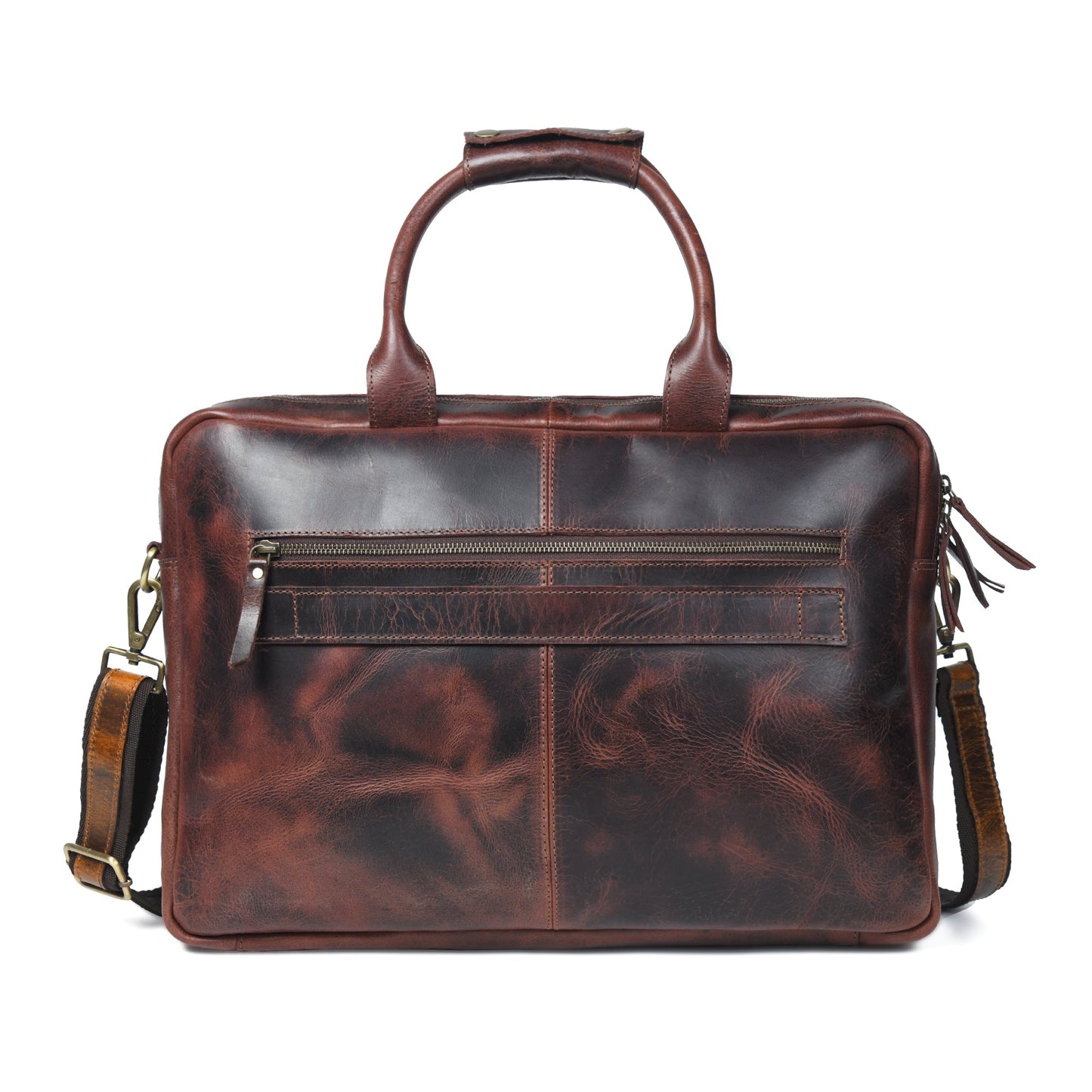 Buffalo leather pilot briefcase by Classy Leather Bags, featuring a sleek, durable design with sturdy handles and a classic style.